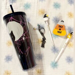 Starbucks 2021 Halloween Glow in the Dark Black Cat Tumbler 24oz 🐈‍⬛🎃